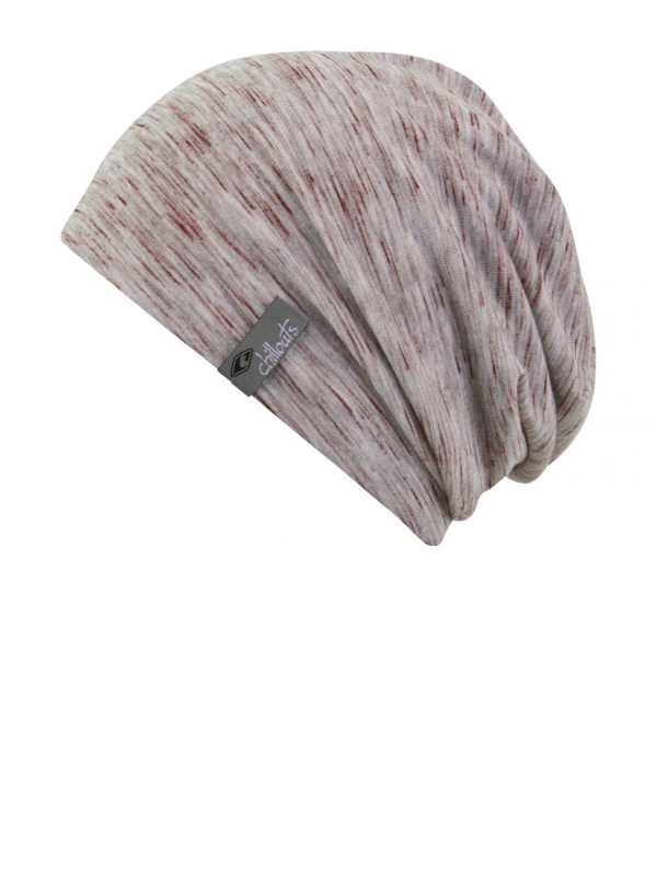 Beanie Leeds grijs met bordeaux - chemo mutsje / alopecia mutsje Beanie Leeds grijs met bordeaux - chemo mutsje / alopecia mutsje