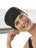 Zwem mutsje Wave zwart van Mooihoofd specialist in chemo mutsjes