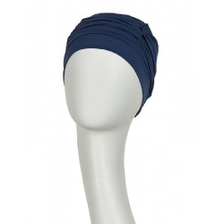 Zwem mutsje Wave navy - chemo mutsje / alopecia hoofdbedekking Zwem mutsje navy van Mooihoofd specialist in chemo mutsjes