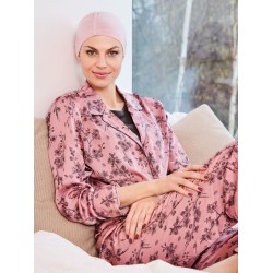 Slaapmutsje Chandra Roze - chemo mutsje / alopecia mutsje Chemo mutsjes voor de nacht - Slaapmutsje Chandra Roze - chemo slaapmuts / alopecia mutsje