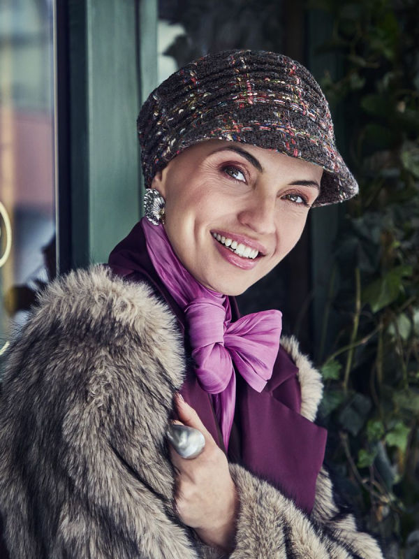 Cap Pandora Oxford Brown - chemo cap / alopecia cap