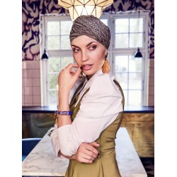 Turban Sapphire Blue Ink - chemo mutsje / alopecia hoofdbedekking Hippe Chemo mutsjes winkel -Turban Sapphire Blue Ink