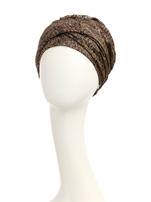 Hippe Chemo mutsjes winkel -Turban Sapphire Blue Ink