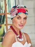 Hippe Chemo mutsjes winkel - Turban Sapphire Floral Fusion