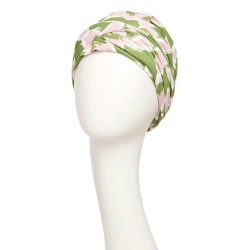 Hippe Chemo mutsjes winkel -Turban Sapphire Lime Garden