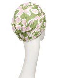 Hippe Chemo mutsjes winkel -Turban Sapphire Lime Garden
