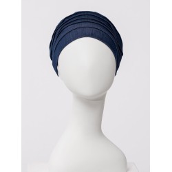 Top Yoga Dark Blue Denim - cancer hat / alopecia headwear