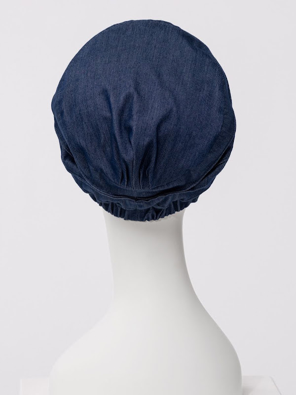 Top Yoga Dark Blue Denim - cancer hat / alopecia headwear