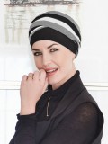 Top Shanti Grijs Zwart Ivoor - chemo mutsje / alopecia hoofdbedekking Top Shanti Grijs Zwart Ivoor - chemo mutsje / alopecia hoofdbedekking