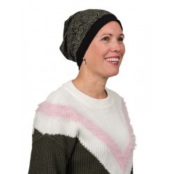 Top Mix Zebra Olive - chemo mutsje / alopecia mutsje Goedkope chemo mutsjes - Top Mix Zebra Olive - chemo mutsje / alopecia mutsje