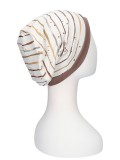 Top Mix Stripes Taupe - chemo hat / alopecia hat