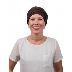 Top PLUS bruin - chemo mutsje / alopecia mutsje Top PLUS bruin - chemo mutsjes / alopecia vrouwen - online te koop bij Mooihoofd