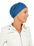 Top PLUS blauw - chemo mutsje / alopecia mutsje - van Mooihoofd Top PLUS blauw - chemo mutsje / alopecia mutsje - van Mooihoofd