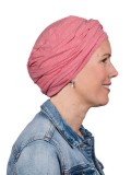 Top Plus Red and White - alopecia headwear / chemo hat