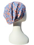 Chemo mutsjes chemo muts Top Tio Flowers Rusty/Blue - alopecia vrouwen