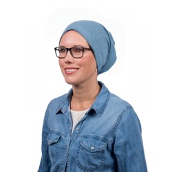 Top Tio light blue denim - chemo hat / alopecia hat Top Tio light blue denim - chemo hat / alopecia hat