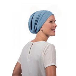 Top Tio light blue denim - chemo hat / alopecia hat Top Tio light blue denim - chemo hat / alopecia hat