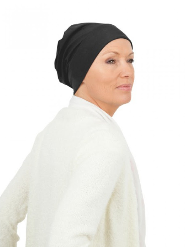 Top Tio black - chemo hat / alopecia hat