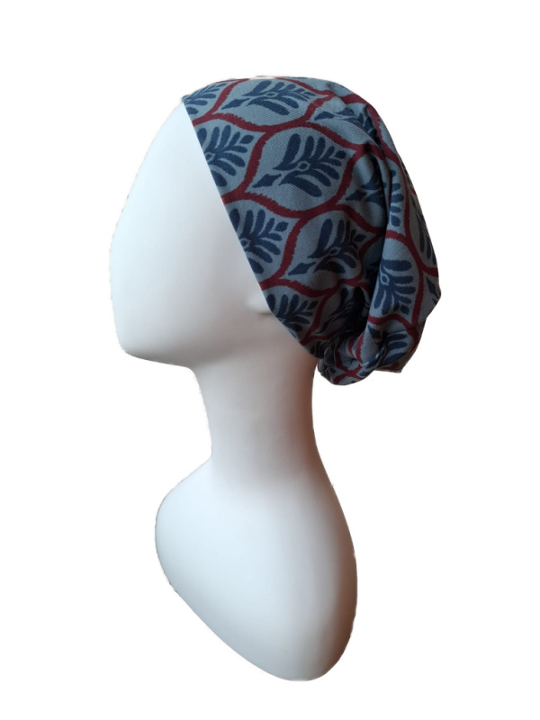 Goedkope chemo mutsjes chemo muts - Top Tio Ornament Petrol - alopecia vrouwen