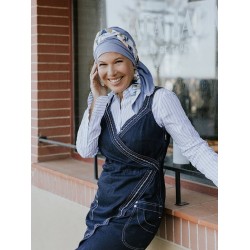 Headscarf Alma - Infinity Sky - chemo headwear / alopecia headscarf