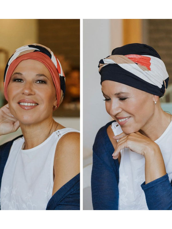 hippe chemo mutsjes winkel - Duo-Pack Amber - Blurred Dunes - alopecia hoofdbedekking