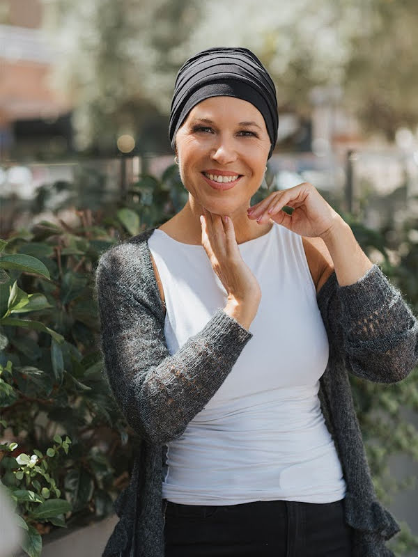 Hippe Chemo mutsjes winkel - Top Aura Zwart