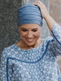 Top Aura Denim Blue - cancer hat / alopecia headwear