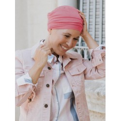 Chemo Slaapmutsje Descanso roze - chemo mutsje / alopecia mutsje Chemo Slaap mutsjes  Descanso roze - nacht mutsjes