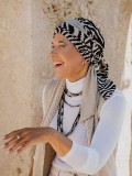 Headscarf Doris - Zebra Savanna - chemo headwear / alopecia headscarf