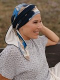 Headscarf Doris - Blurres Dunes - chemo headwear / alopecia headscarf