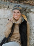 Headscarf Doris - Cinnamon Paisley - chemo headwear / alopecia headscarf