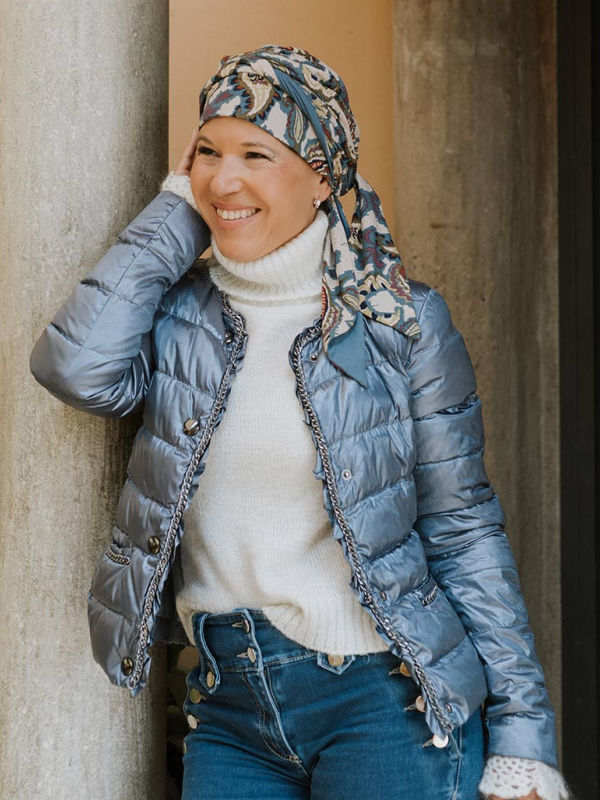 Sjaalmutsje Doris - Romantic Paisley - chemo sjaal / alopecia hoofdddoekje Hoofddoekjes bij chemo sjaaltjes - Sjaalmutsje Doris - Romantic Paisley - chemo mutsjes