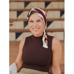 Chemo sjaals chemo mutsjes- Sjaalmutsje Doris Artistic Flow