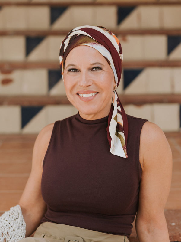 Headscarf Doris Artistic Flow - chemo headwear / alopecia headscarf