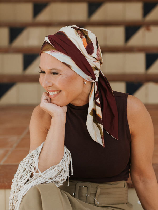 Headscarf Doris Artistic Flow - chemo headwear / alopecia headscarf