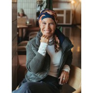 Headscarf Doris - Colorful Botanic - chemo headwear / alopecia headscarf