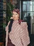 Hoofddoekjes bij chemo sjaaltjes - Sjaalmutsje Doris - Cherry Blossom - hippe chemo mutsjes