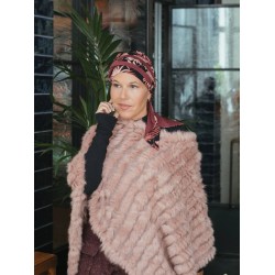 Hoofddoekjes bij chemo sjaaltjes - Sjaalmutsje Doris - Cherry Blossom - hippe chemo mutsjes