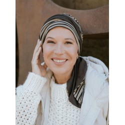 Headscarf Doris glowing - striped caramel - chemo headwear / alopecia headscarf Headscarf Doris glowing - striped caramel - chemo headwear / alopecia headscarf