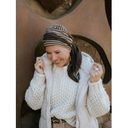 Headscarf Doris glowing - striped caramel - chemo headwear / alopecia headscarf Headscarf Doris glowing - striped caramel - chemo headwear / alopecia headscarf