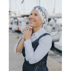 Hat Emma -  Infinity Sky - chemo headwear / alopecia hat Hat Emma -  Infinity Sky - chemo headwear / alopecia hat