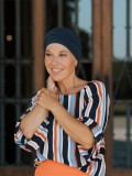 Chemo mutsjes chemo - Turban Gala - Navy - chemo muts winkel