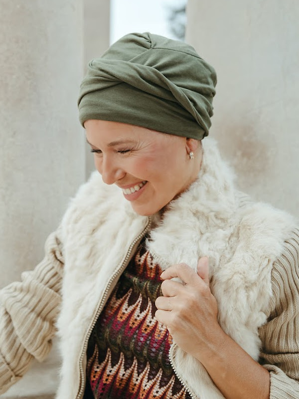 Chemo mutsjes chemo - Turban Gala - army green - chemo muts winkel