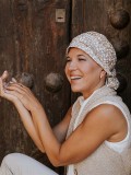 Turban Lidia Sandy Veil - cancer hat / alopecia headwear