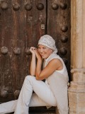Turban Lidia Sandy Veil - cancer hat / alopecia headwear