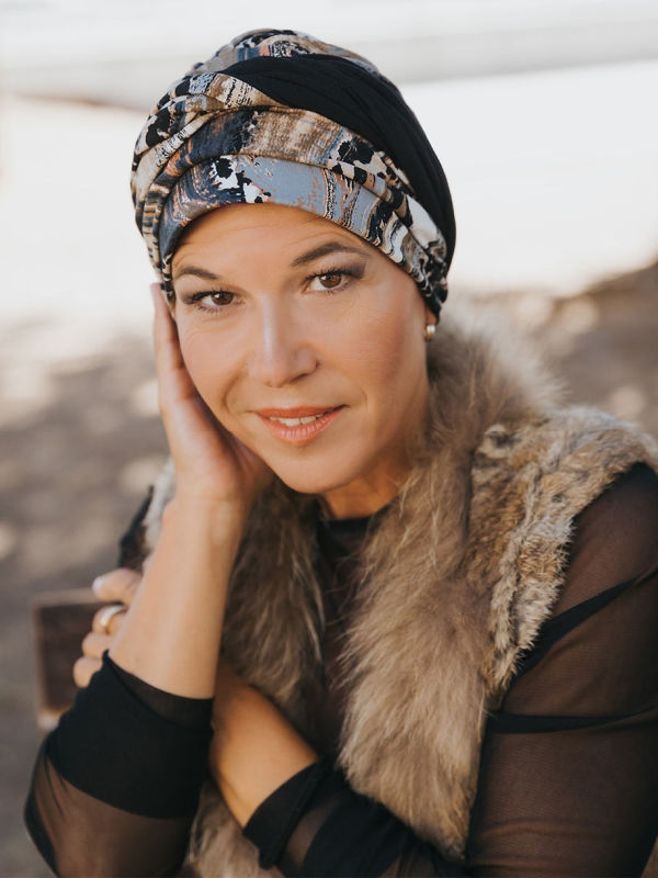 Turban Lidia Safari Waves - cancer hat / alopecia headwear