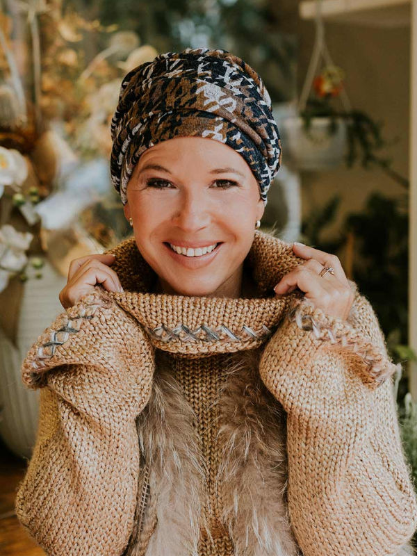 Hat Lucia Pixelated Melange - chemo hat / alopecia headwear