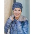 Hippe chemo mutsjes winkel - Mutsje Lucia - Glowing striped blue
