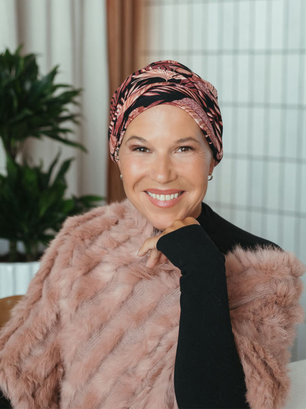 Hippe chemo muts winkel - Mutsje Lucia Cherry Blossom - chemo mutsjes winter