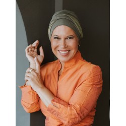 Hat Lucia Duo Olive - chemo hat / alopecia headwear